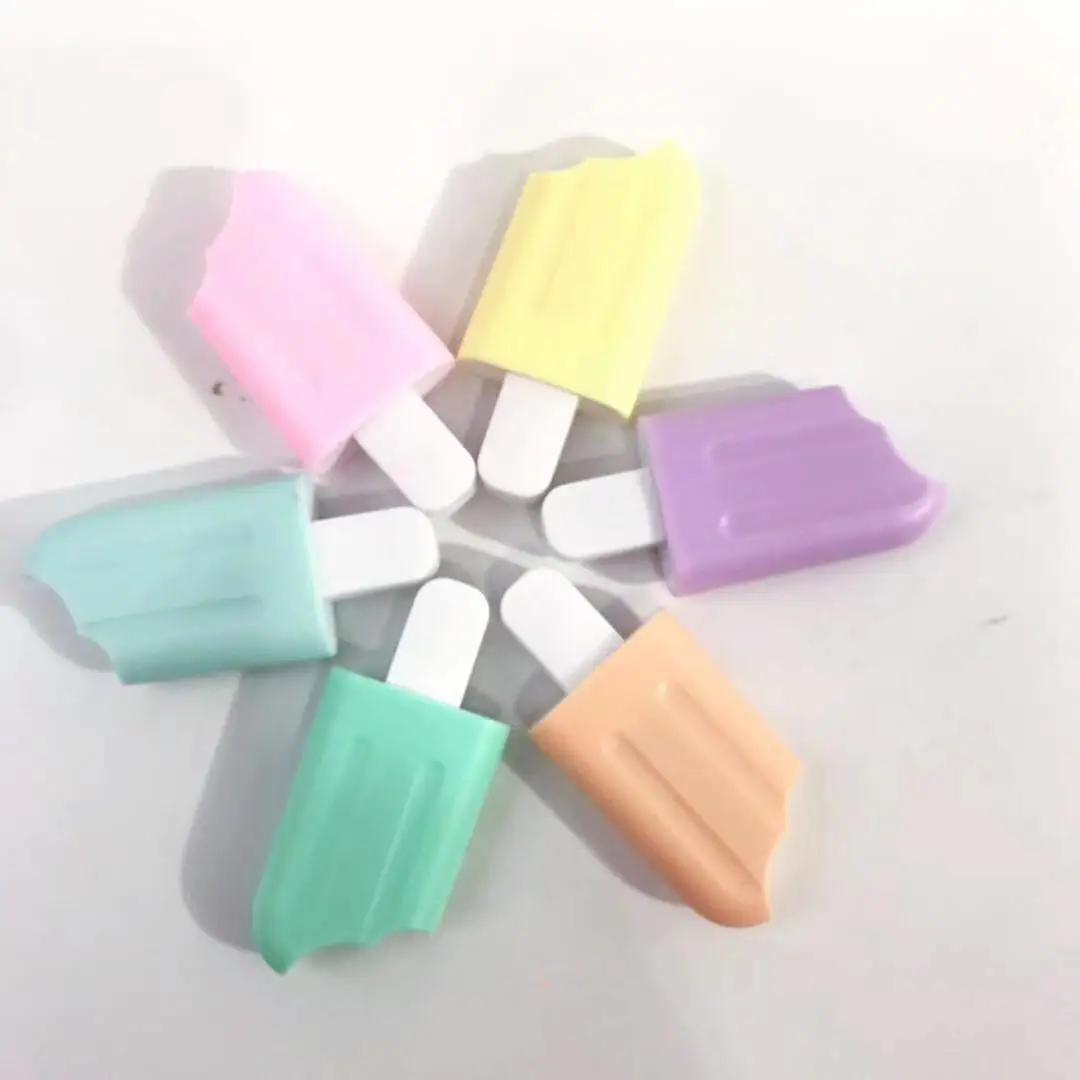 Hot Selling Product Kawaii Ice Cream Highlighter Pen Creative Cartoon Candy Color Marker Pens Mini Highlighters Set For Kids