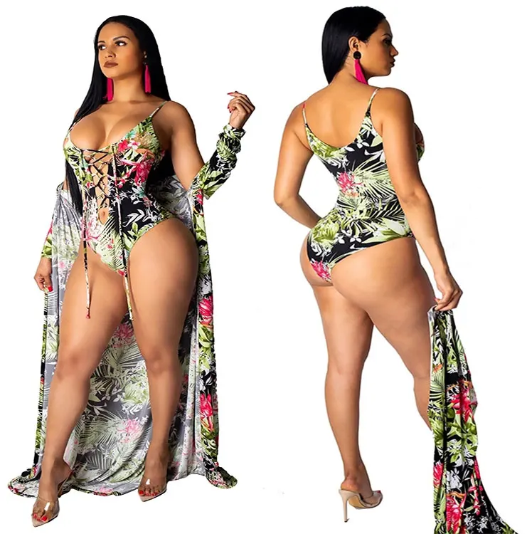 New Arrivals 2020 Bathing Suits with Cover Ups and Plus Size One Piece Swimwear For Women