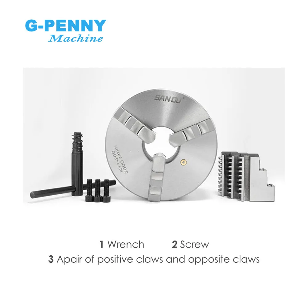 3 Jaw 160mm Chuck self-centering SANOU for cnc Engraving Milling K11 3 jaws Chuck lathe