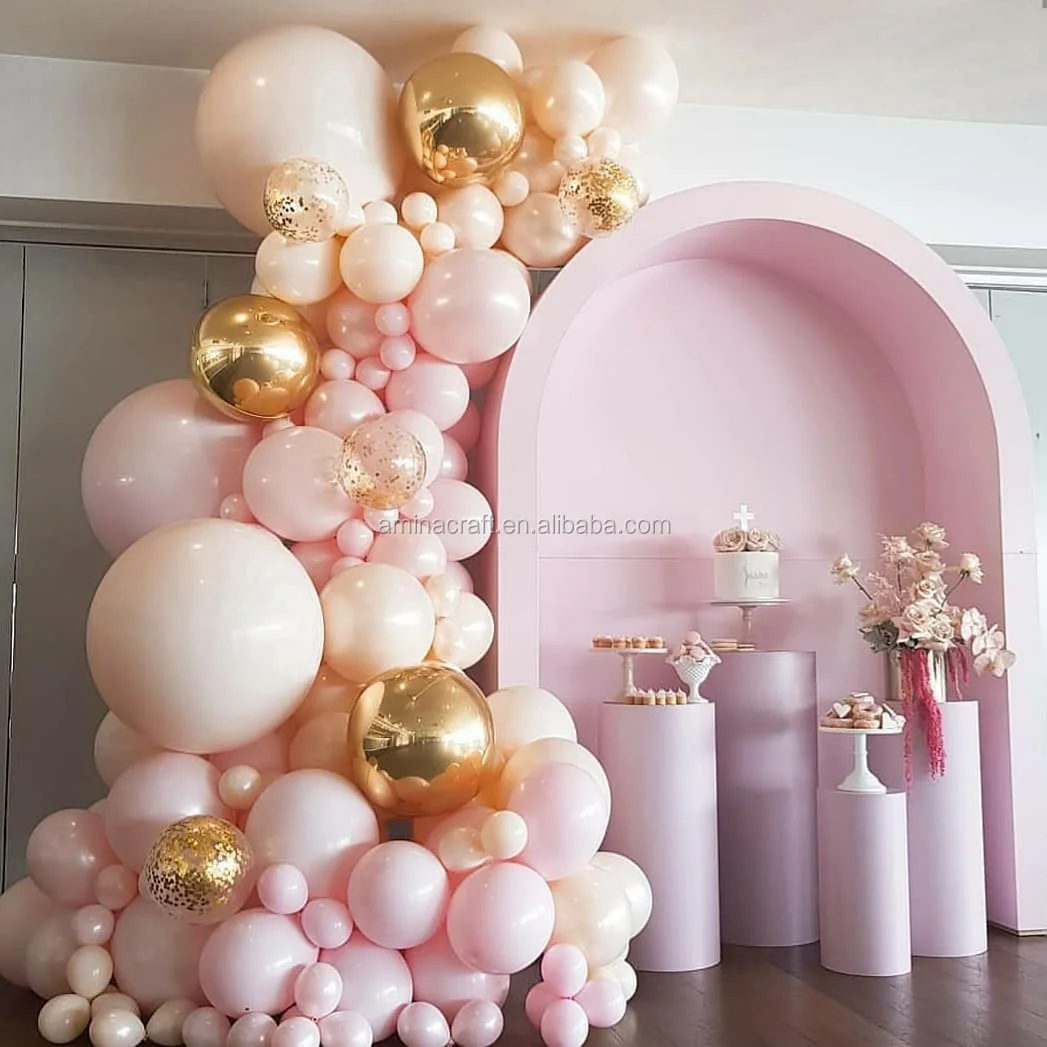 Amina Craft acrylic pink arches backdrop for decoration backdrop arch