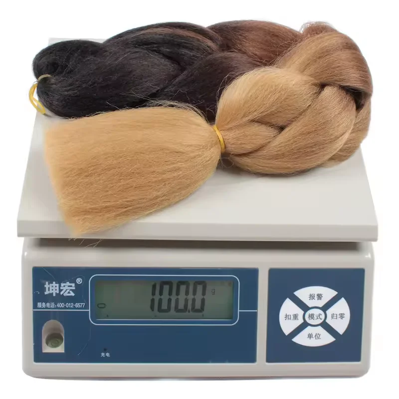 Multicolor Jumbo Braid Hair Weft 100g Synthetic Fiber Machine Double Weft 24 Inch Fiber Durable Accessory