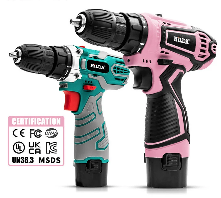 Rechargeable hammer drill Lithium battery electric screwdriver Household electric tool hand electric drill