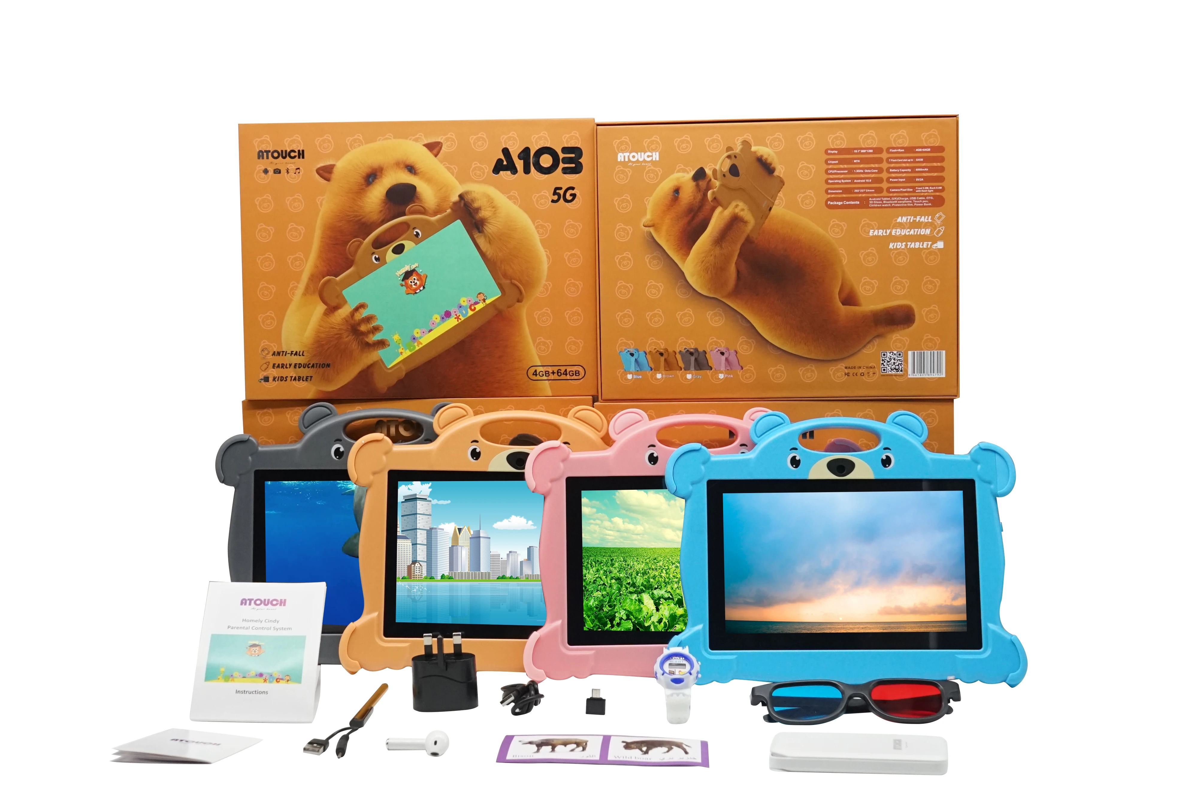 2022 Hot Selling Baby gift 10 Inch Rugged Screen  Gaming Tablet  MTK6592 Tablate Android Tablet PC For Children