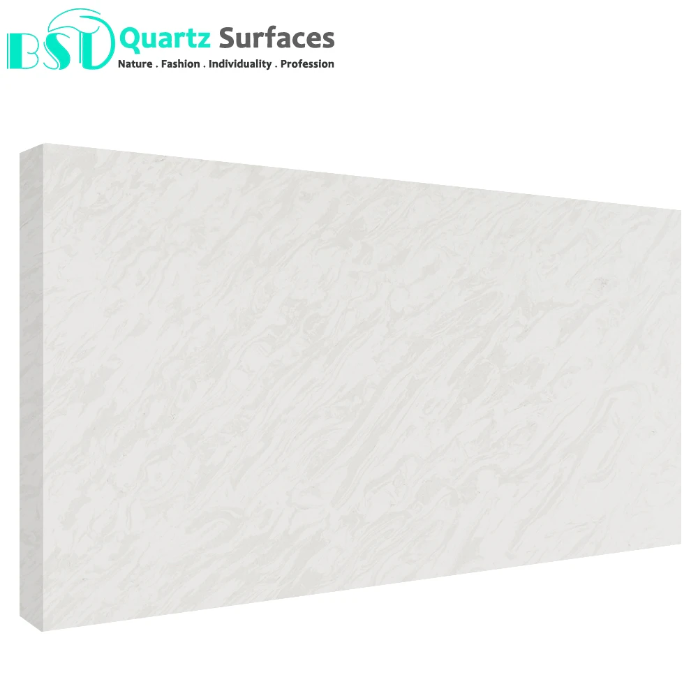 Jazz White Quartz Slab for Kitchen Countertop and Island Top Porcelain Tile Slab for Countertop Floor Wall