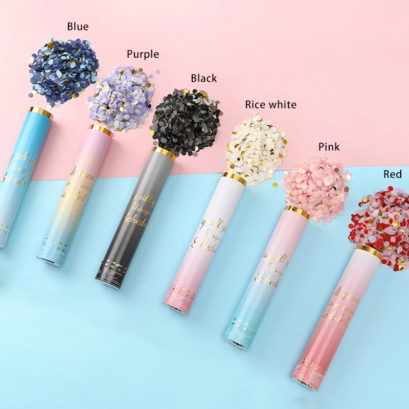 RUI YI Wedding Confetti Cannon Party Poppers Confetti Push Pop Birthday Baby Shower Gender Reveal Graduation Anniversary