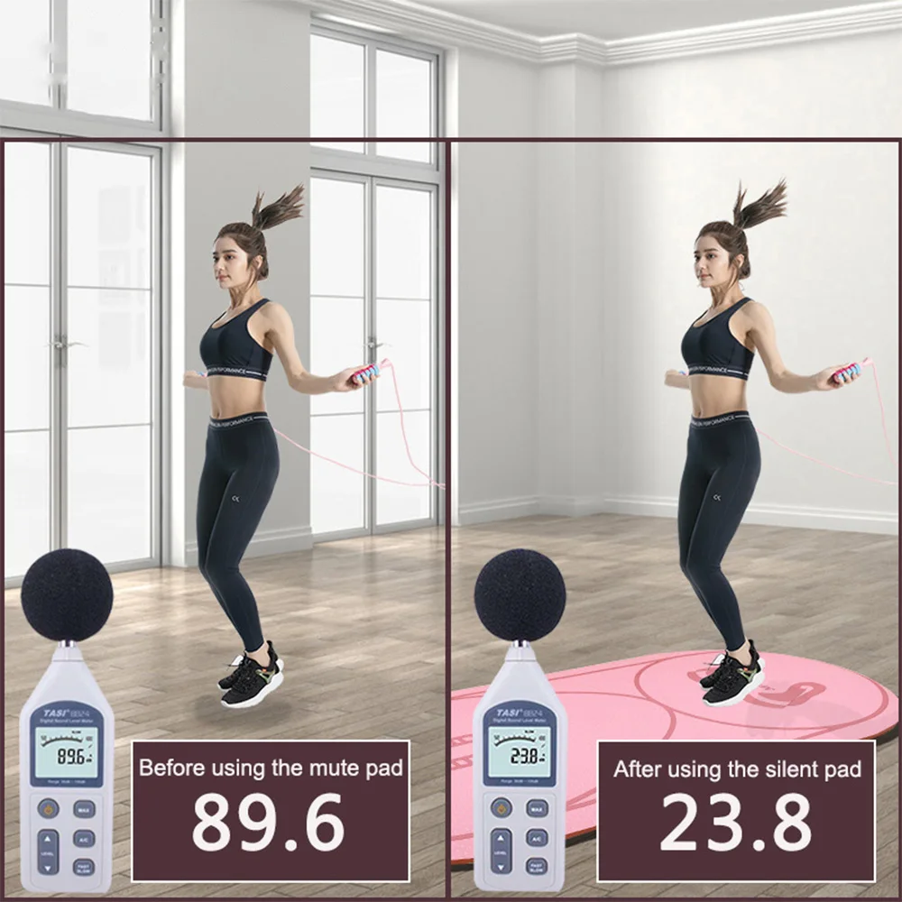 Wholesale Non-Slip Foldable Multi-Functional Fitness Exercise Tpe Yoga Anti Slip Jump Rope Mat Skipping