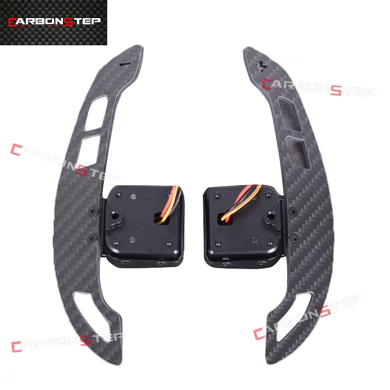 SK Custom Car Led Carbon Fiber Magnetic Paddle Shifters For Audi A3 A4 A6 A7 Q5 RS3 TT RS4 R8 Steering Wheel Extension Universal