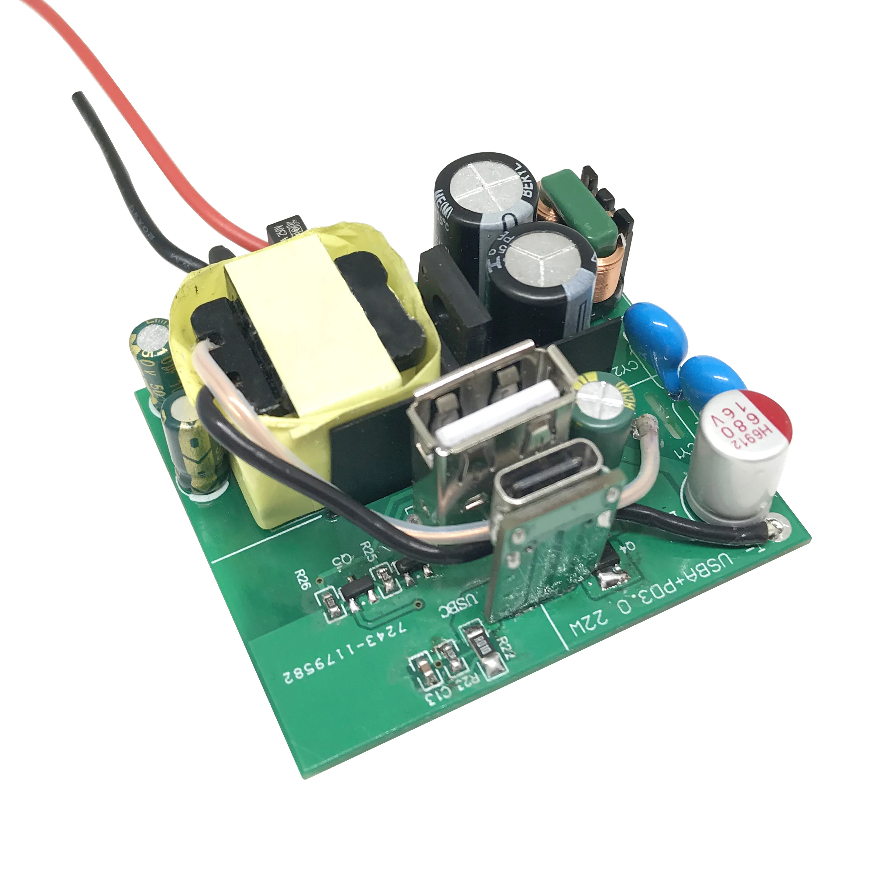 Пользовательский выход 25 Вт 12 В 2 а Тип C USB A адаптер питания цепь зарядного устройства 4A Pcb Pcba