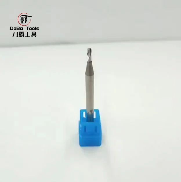 Micro flute diameter 0.4-1.5mm Single flute left rotary milling cutter for 3c products end mill for phone PC PMMA and PET