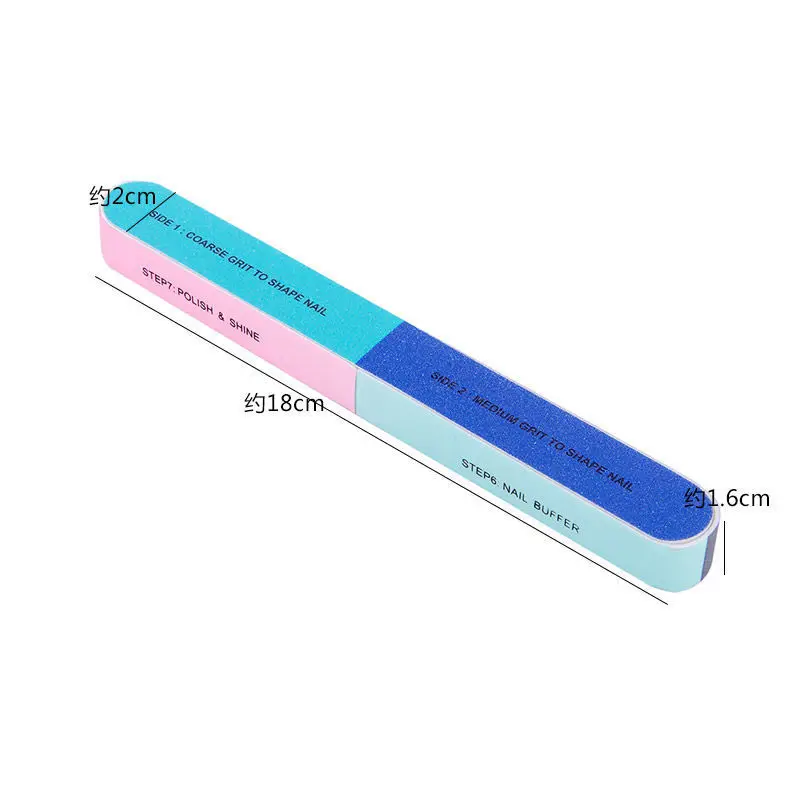 Wholesale Custom Nail Supplies Tools 7 Functions Polishing Smooth Shining 4 Ways Nail File and Buffer