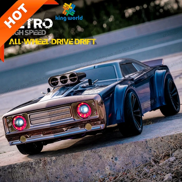 SCY 16303  2.4G 1/16 RTR 4WD High Speed Off-Road Drift RC Car Flat Running Muscle Car with Retro LED Light RC Cars