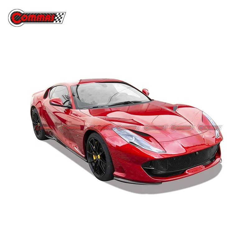 Factory Price Carbon Fiber OEM Style Front Bumper Head Lampshade Frames Cover For Ferra-Ri 812 Superfast
