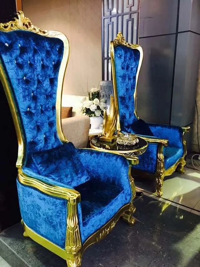 
European classical high back luxury wedding chair 
