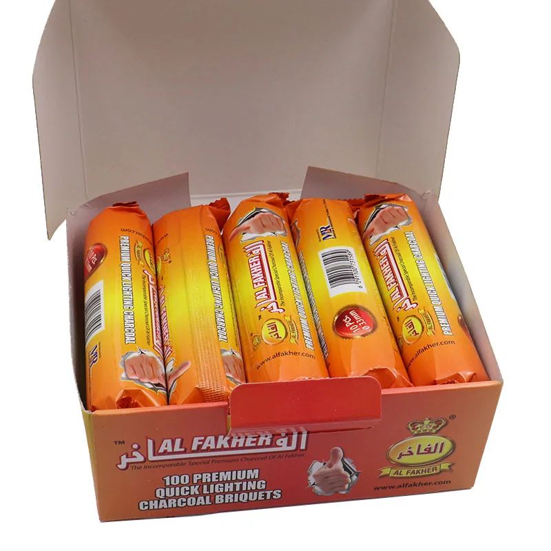 Superior Odorless Fast Ignition Fruit Wood Coconut Shell Machine-made Round Charcoal for Hookah in Smoking