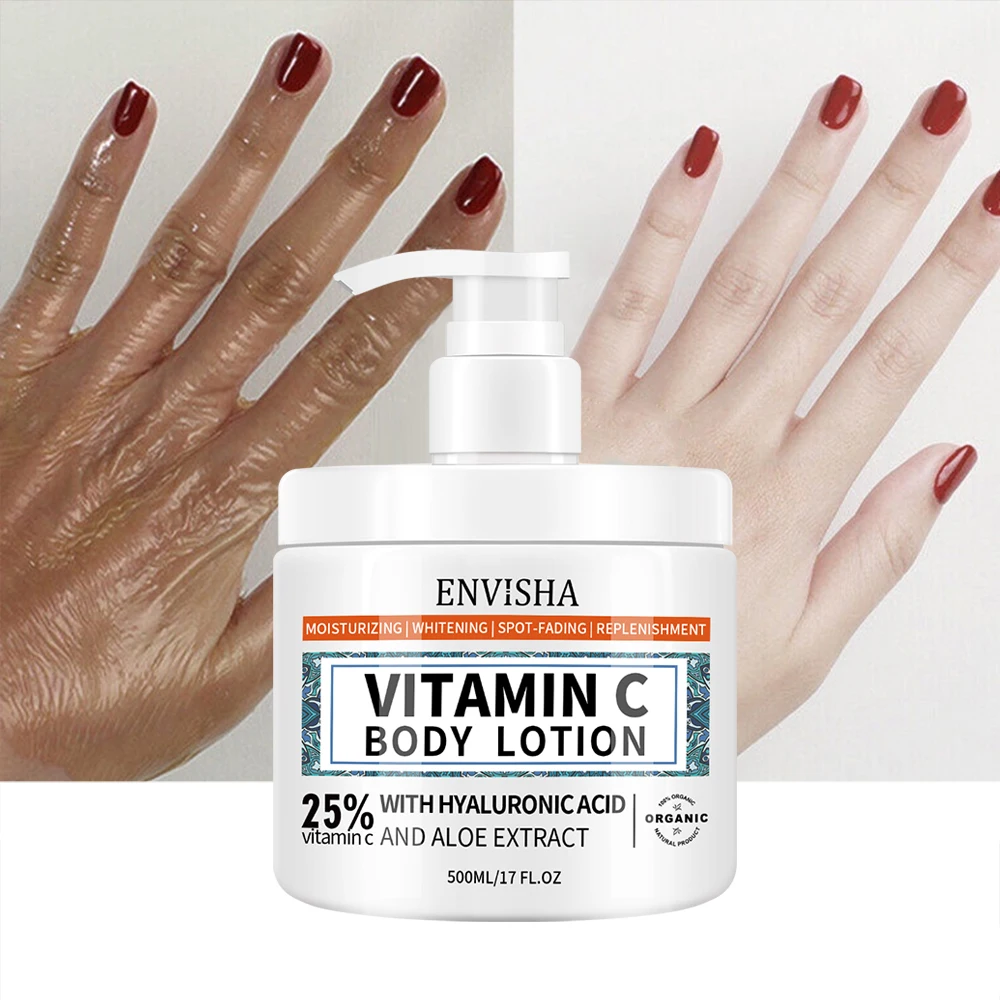 Natural Vitamin C Anti Aging Whitening Smoothing Body Face Cream Strong Bleaching Body Lotion