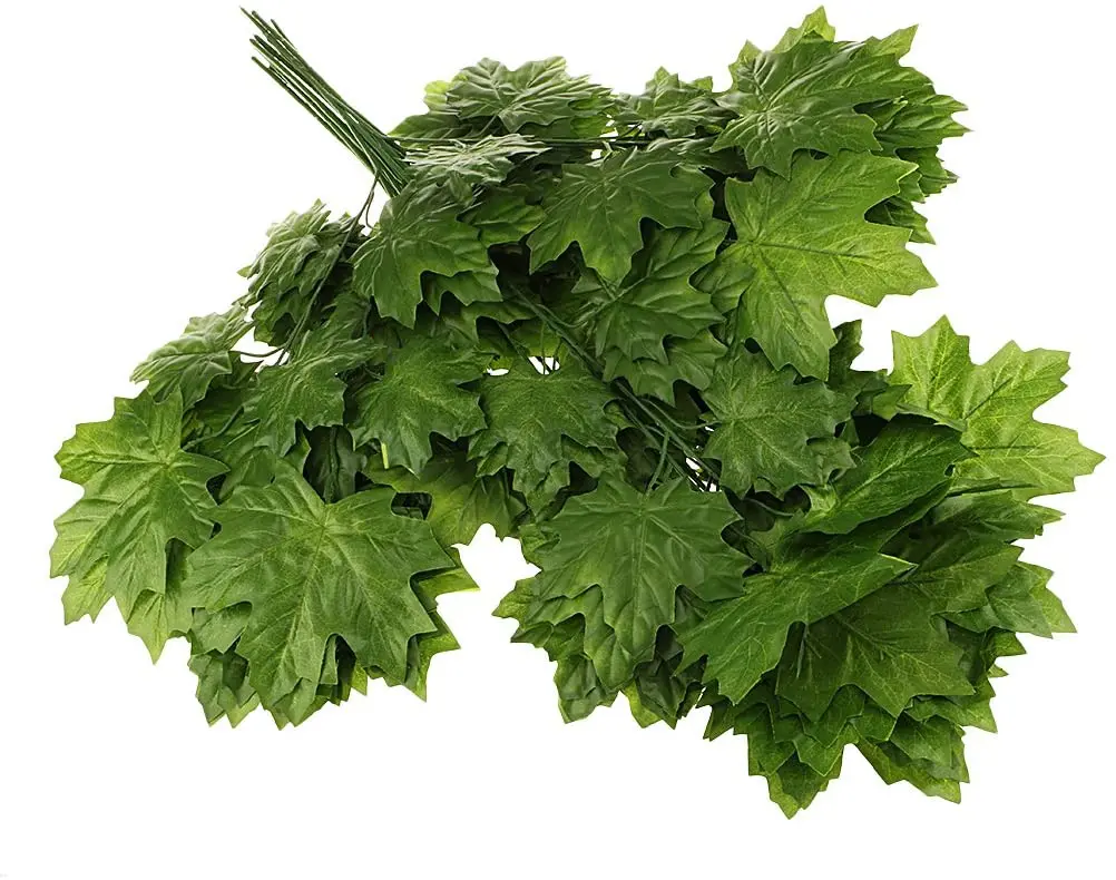 Artificial Silk Maple Leaf Autumn Fall Leaves for Wedding House Party Decoration