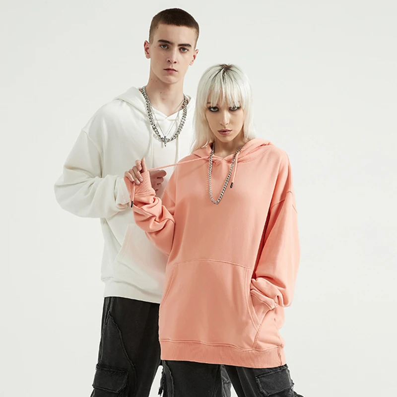 Мужская толстовка большого размера с круглым вырезом, пуловер с открытыми плечами, свитшот от производителя, Спортивная однотонная толстовка унисекс