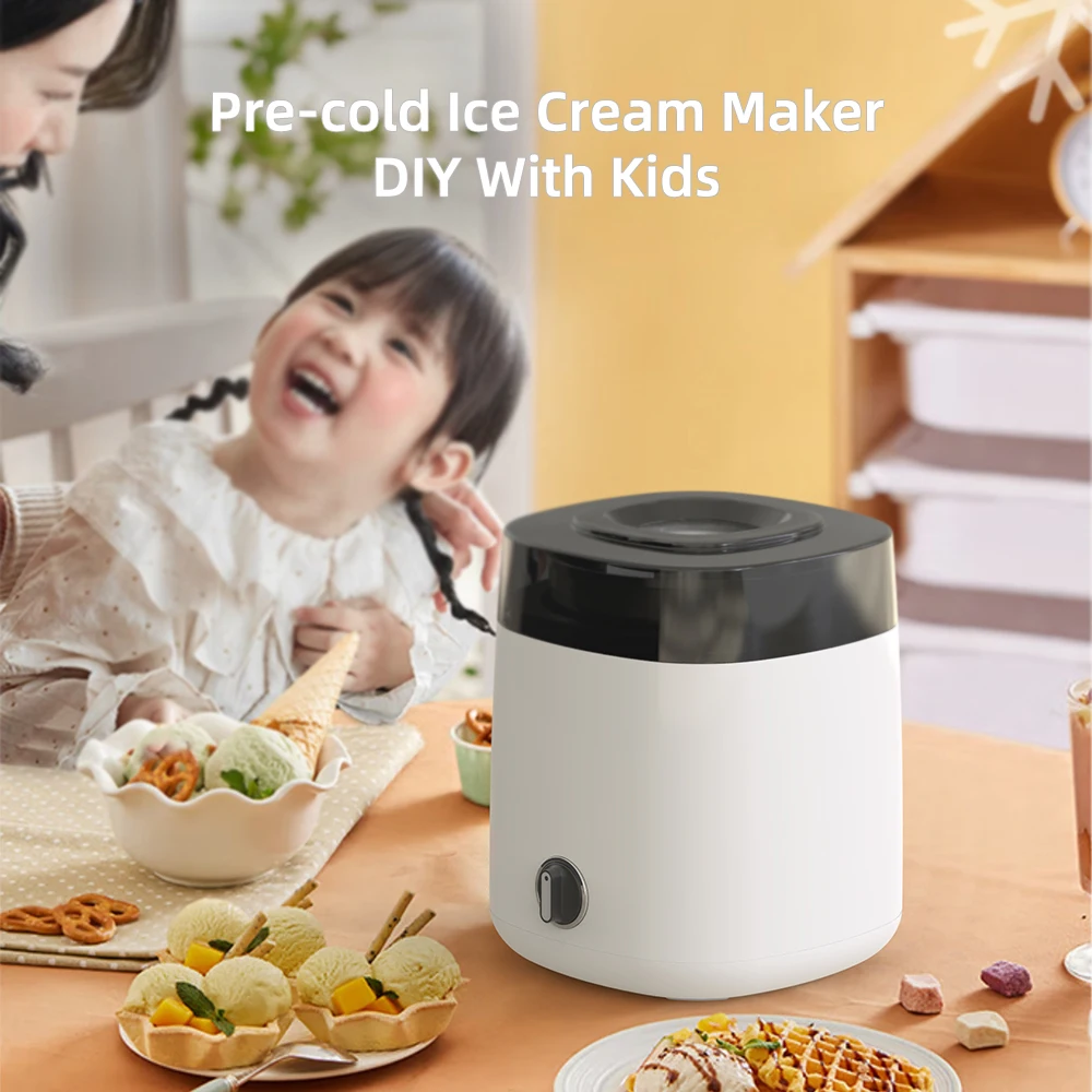 2024 Portable One Button Control Ice Cream Machine Popular Household Automated Fresh Fruit 3 Flavor Soft Ice Cream Machines