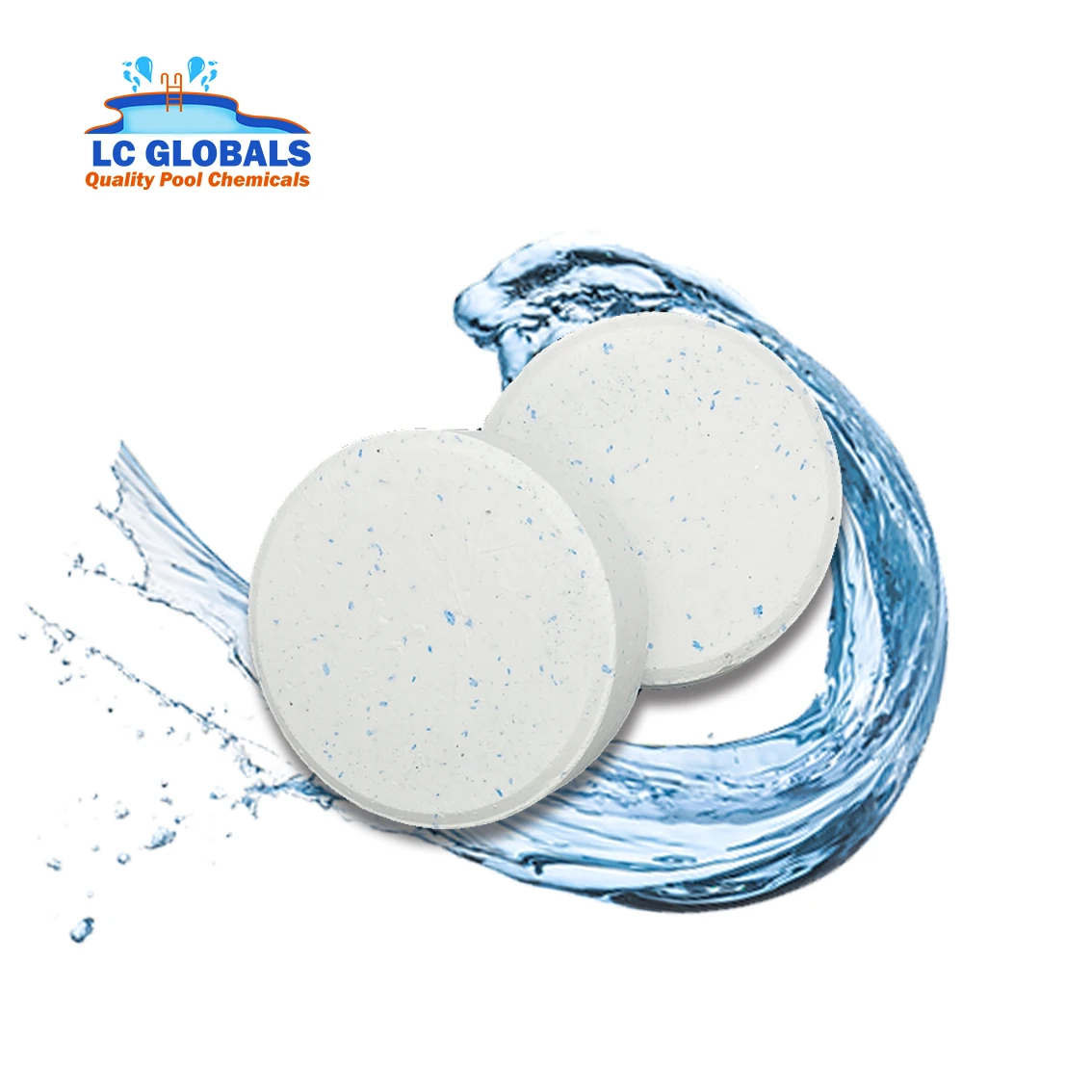 factory price  1g 2g 20g 200g tablet 3 inch chlorine Tablets white chlorine granular 50lb per bucket  tcca