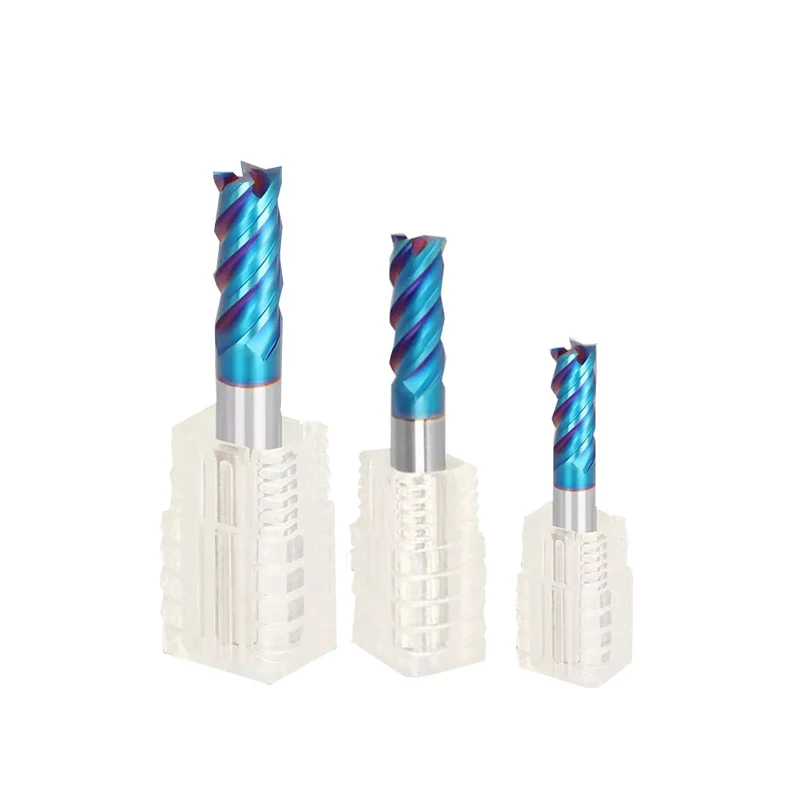 Carbide End Mill HRC65 Tungsten Carbide End Milling Cutter 4Flutes Fresa CNC Milling Tools 12mm