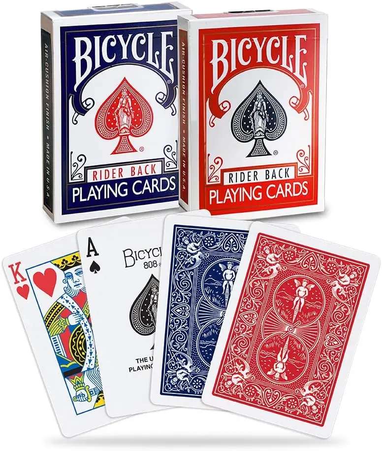 Bicycle Rider Magician Stage magic Back Playing Cards Standard T shape Poker Premium Playing Cards Pack Red&Blue