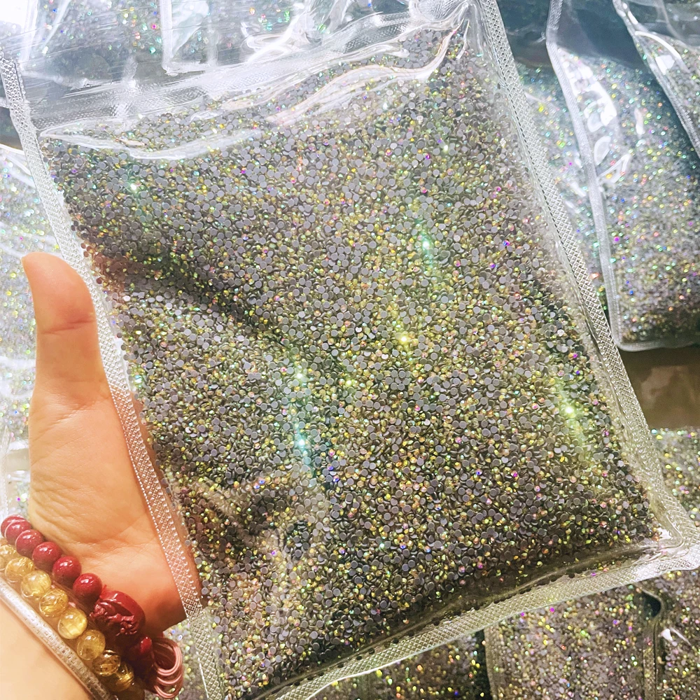 For Garment Decoration Hot Fix Round Epoxy Iron on Strass Rhinestone Hot Sale Factory Supply Bulk SS6 1KG Crystal B30 Shoes