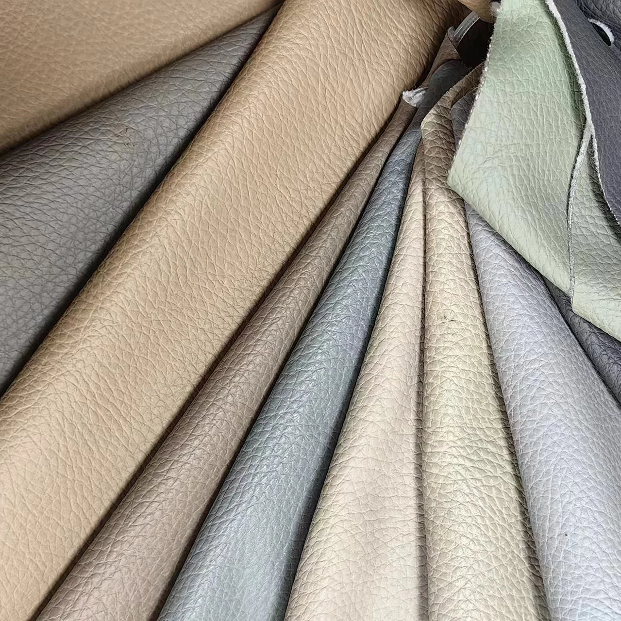 High-End Soft Package Car Interior Leather PVC Artificial Leather Furniture with Fabric Technology Synthetic Leather