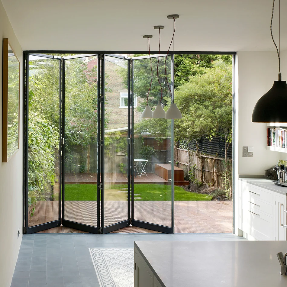 Glass Ultra Slim Frame Glass Sliding Folding Door Systems