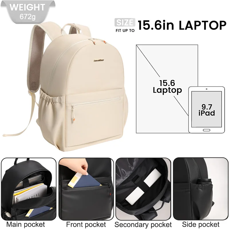 American Style Zipper Business Computer Travel Bag Waterproof Laptop Backpack with Handle Wholesale