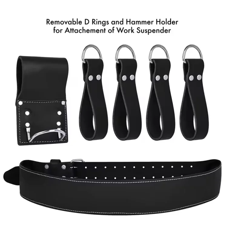 Customized Professional Carpenters Electrician Construction Work Heavy Duty Tool Kit Holder Organizer Pouch Leather Waist Belt