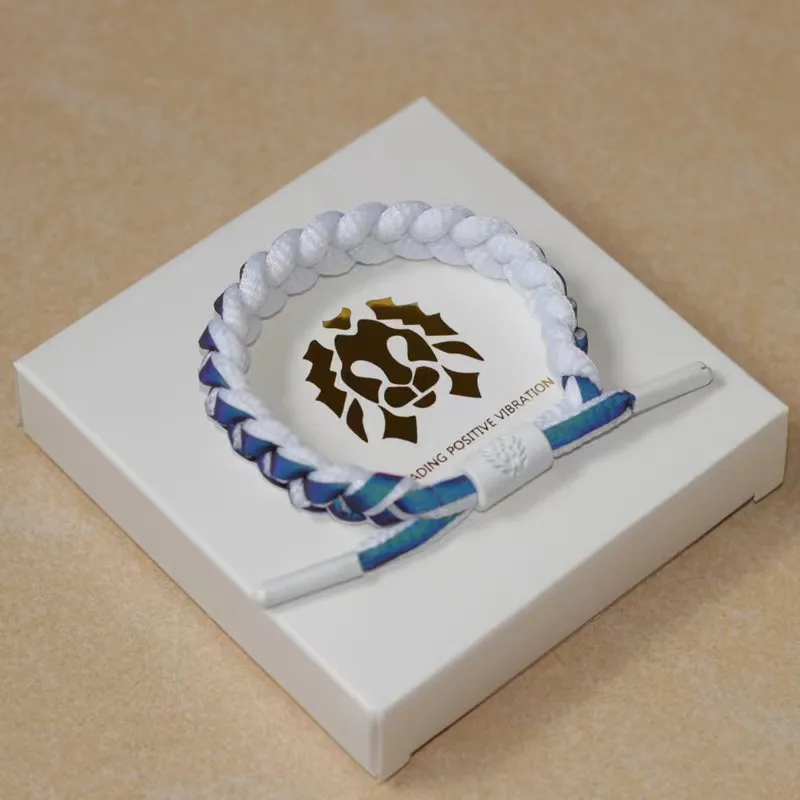 Adjustable Charm Wristband Sports Shoe Lace Bracelets Custom Printed Logo Shoelaces Basketball Braided Bracelet