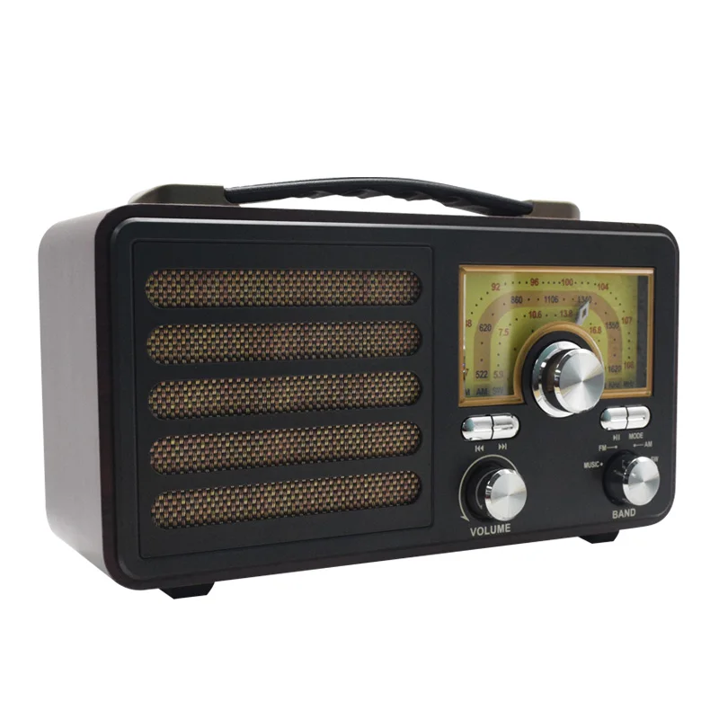 Best sale wireless radio speaker desktop radio vintage FM AM SW 3band Support USB/TF/Mp3 Portable Radios with Backlit compass
