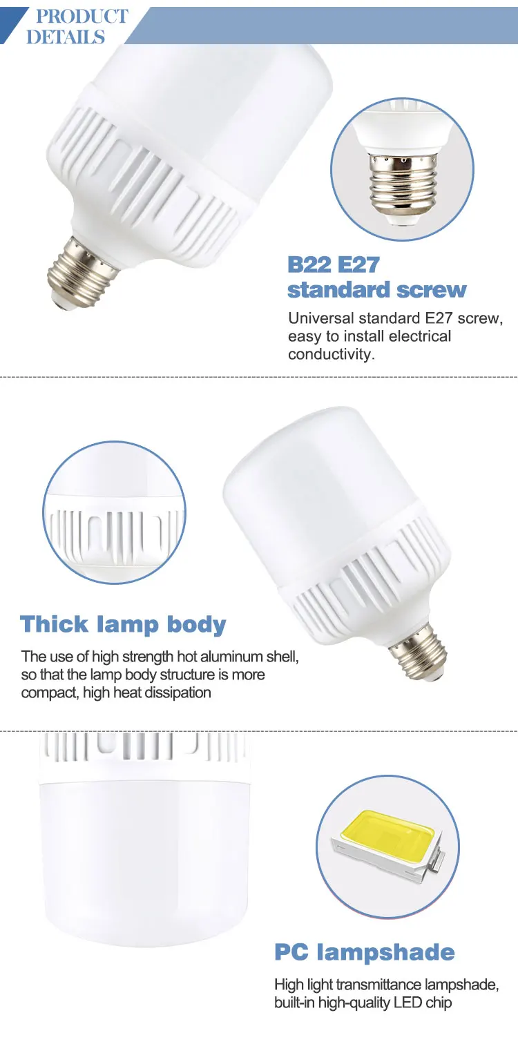 Factory price super bright  led bulb T Bulb recharble bulb lamp light lamp