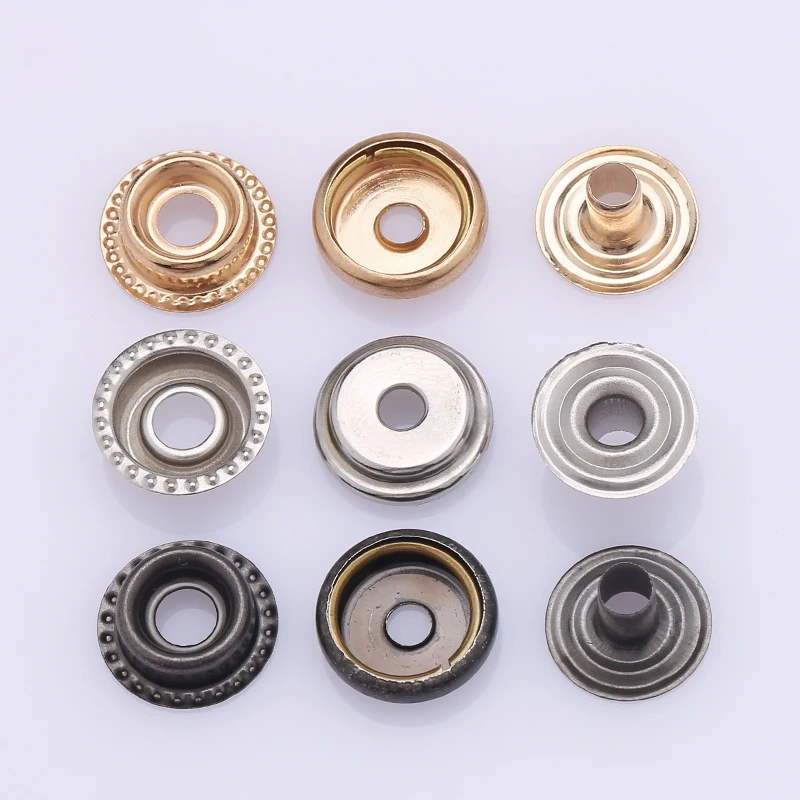Hot Selling Fashion Metal 4 Piece Set Button Up Jeans Cuffs Circular Snap Buttons