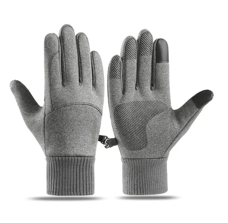 New Fashion Breathable Black Outdoor Sports Gloves Winter Fleece Windproof Anti-water Gloves Touch Screen Warm Ski Riding Gloves