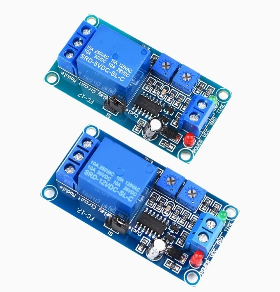 5V/12V normally open/normally closed trigger delay module, power on delay cycle switch relay module