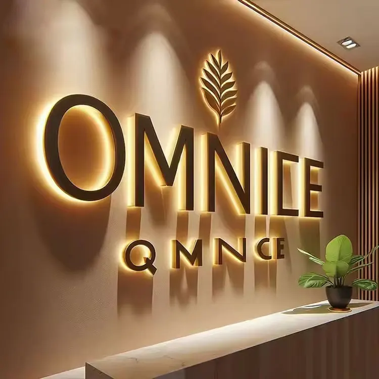 Customized Company Logo 3D Channel Letter Sign 3d Business Name Wall Shop Store Front Signs