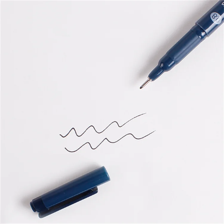 SIMBALION Waterproof Black Ink Needle Tip Pen Micro-line 0.5mm-0.8mm Artist Illustration Marker Pen Fast Drying