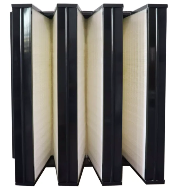 Plastic Frame Combined V Bank Hepa Air Filters For Cleanroom