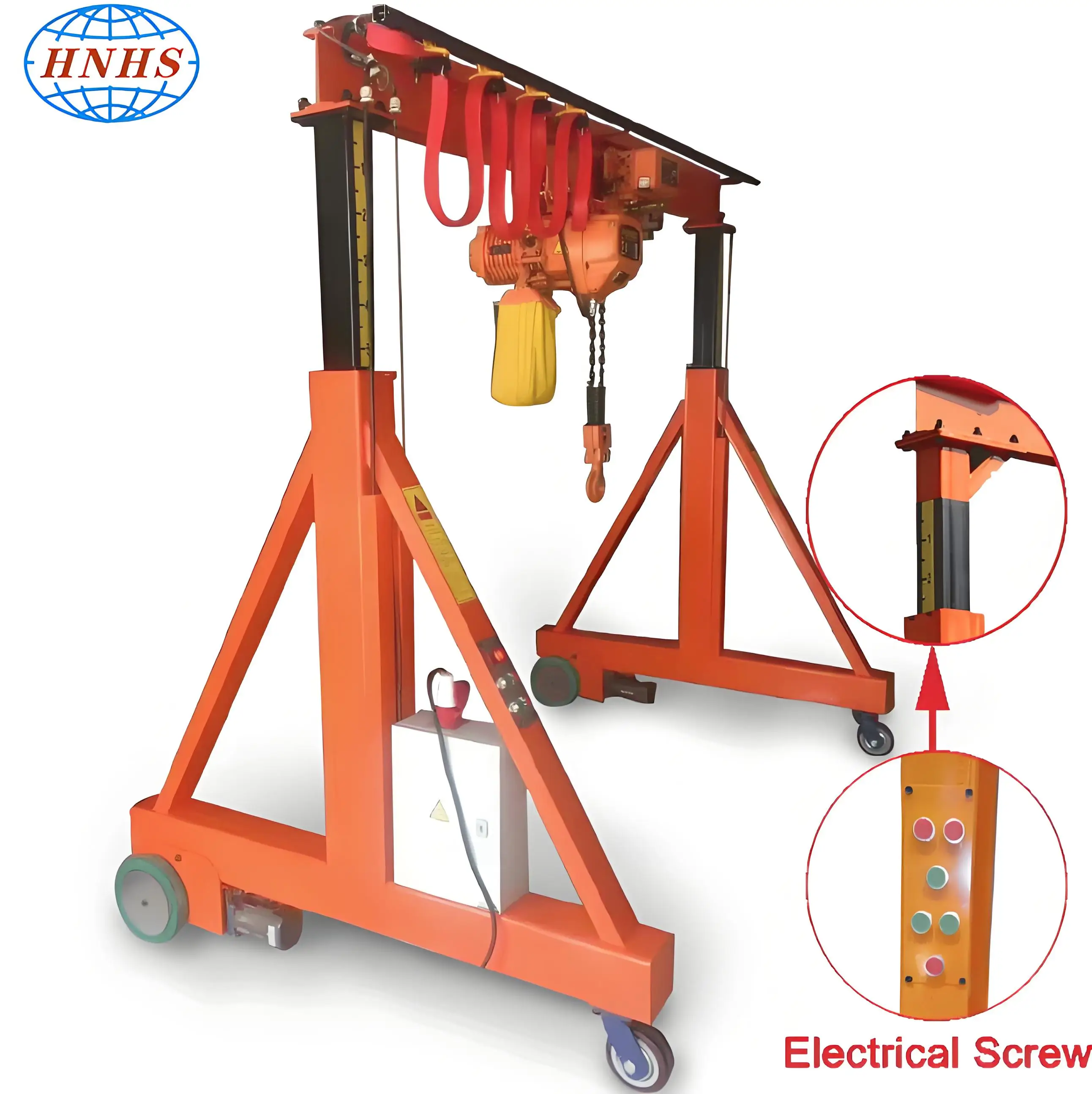 Quality Assurance Mini Electric 500kg 1 Ton Portable Mobile Gantry Cranes