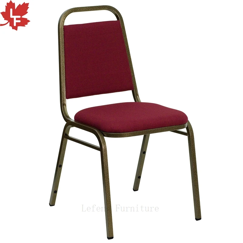 Wholesale Metal Frame Stacking Modern Fabric Luxury Banquet Chair Padded Seat For Theatre