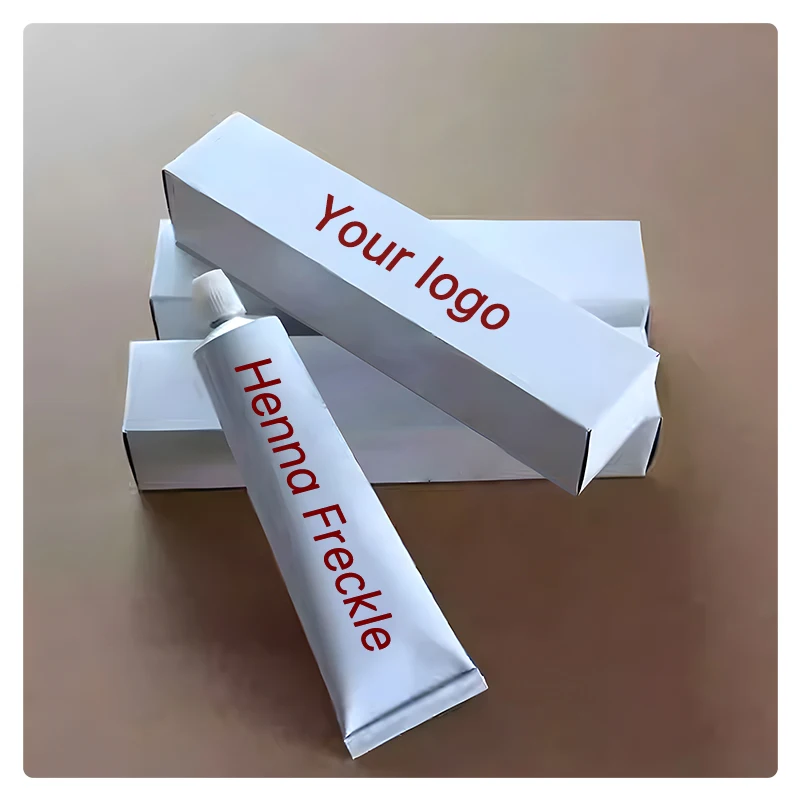 Custom your logo and packing vegan indian henna 10ml Brown maroon henna freckle