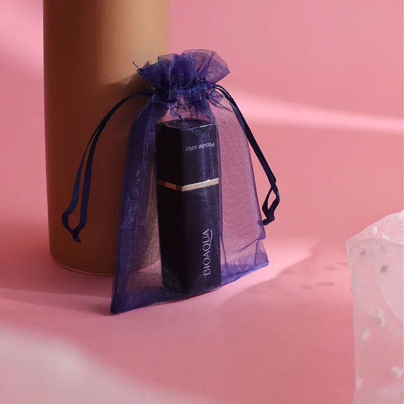 large small Organza Drawstring Bag  Gift with Ribbon logo 7*9 9*12 10*15 13*18 15*20 17*23