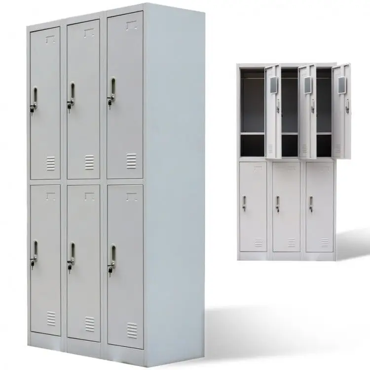 Loker besi 6 pintu beautiful locker cabinet for workers office matel lockers for employees metal lockers hanging clothing