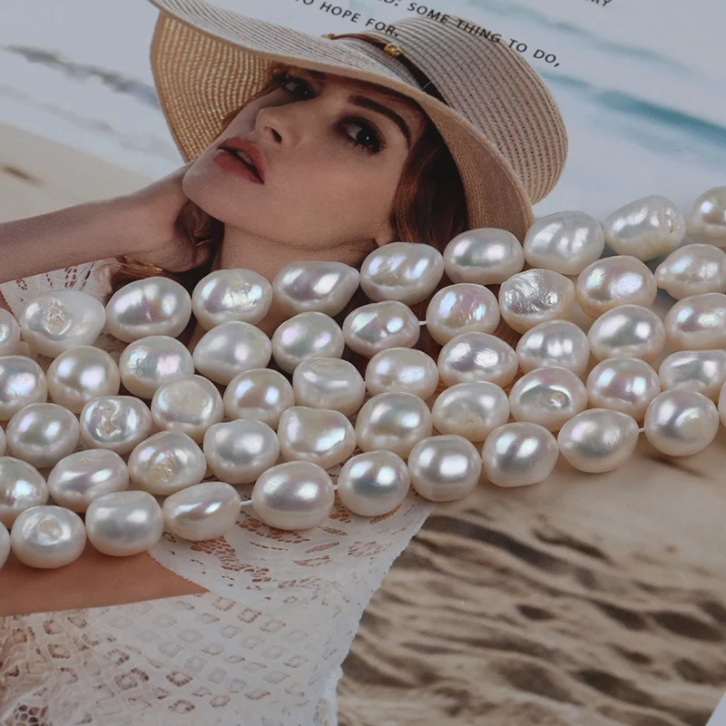 Wholesale 10-11mm fresh water pearl beads for jewelry making natural baroque freshwater pearls strand