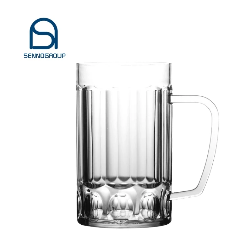 High Quality Reusable Acrylic Plastic Beer Cup Drink Cold Beer Mug Customized Plastic Large Beer Mug Acrylic Barware