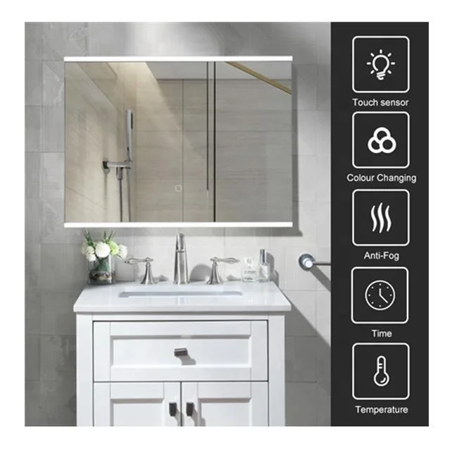 Bathroom Sink Mirror Makeup Vanity Led Mirror Smart With speaker