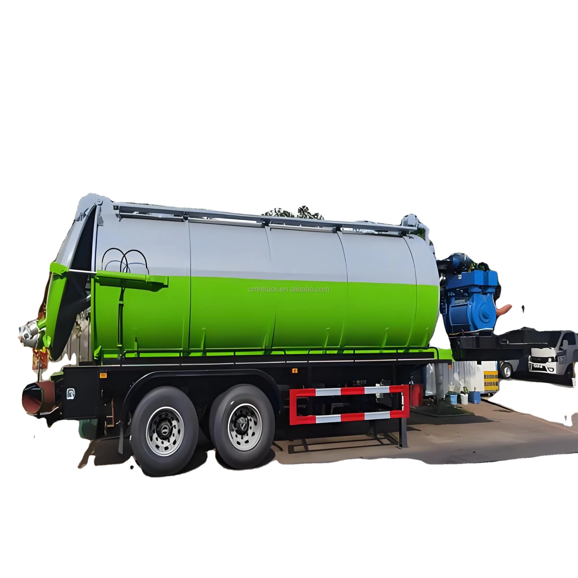 4000L 4cbm 4m3 sewage suction trailer upper body sewage tanker vacuum pump truck with sinotruk chassis