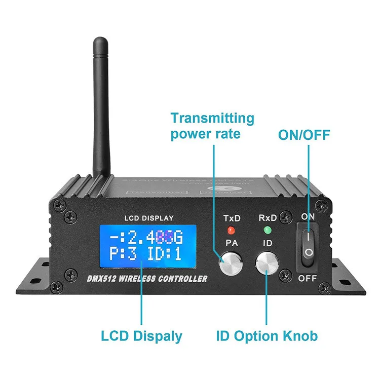 New product hot sell 2.4 G wireless DMX512 receiver and transmitter
