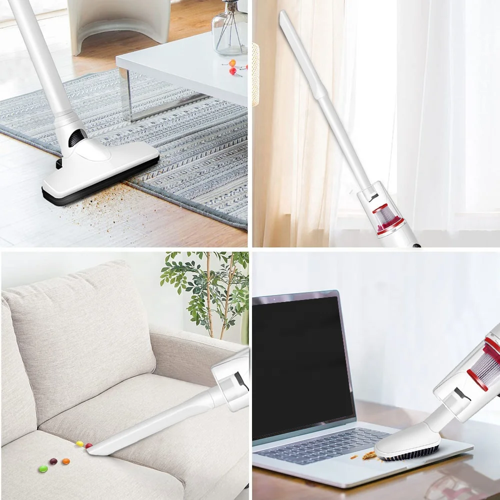 Cordless Vacuum Cleaner Stick Handheld 20Kpa Powerful Suction Lightweight for Home Hard Floor Carpet Car Pet